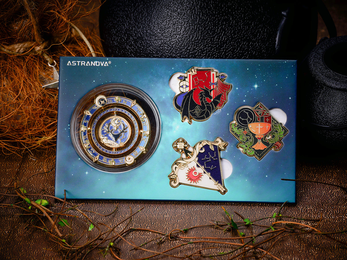 KAELORN’S STARWISH | Rotating Star Druid Coin and Magnetic Pin Set