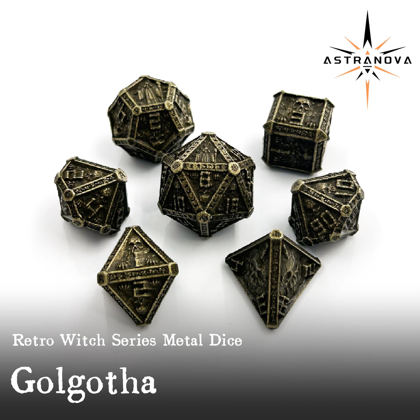 Retro Witch Series Metal Dice Set(7)