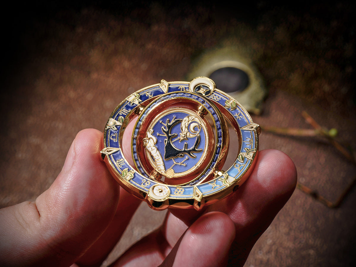 KAELORN’S STARWISH | Rotating Star Druid Coin and Magnetic Pin Set