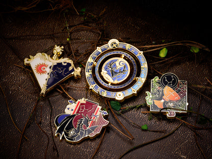 KAELORN’S STARWISH | Rotating Star Druid Coin and Magnetic Pin Set