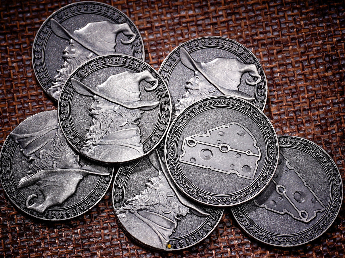 The Old Mage’s Coin Pouch | 35-Piece Fantasy Coin Set