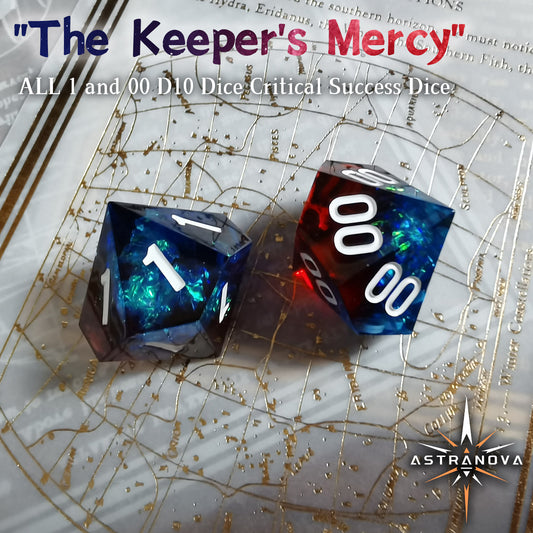 "The Keeper's Mercy" D100 Critical Success Dice Set