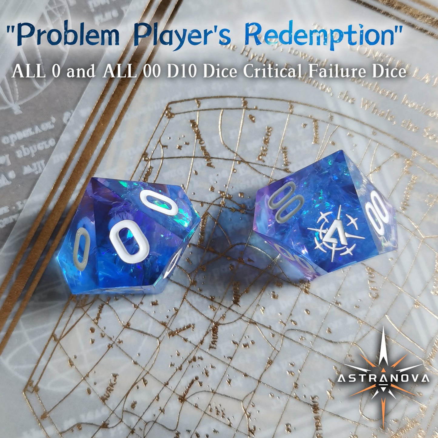 "Problem Player's Redemption" D100 Critical Failure Dice Set