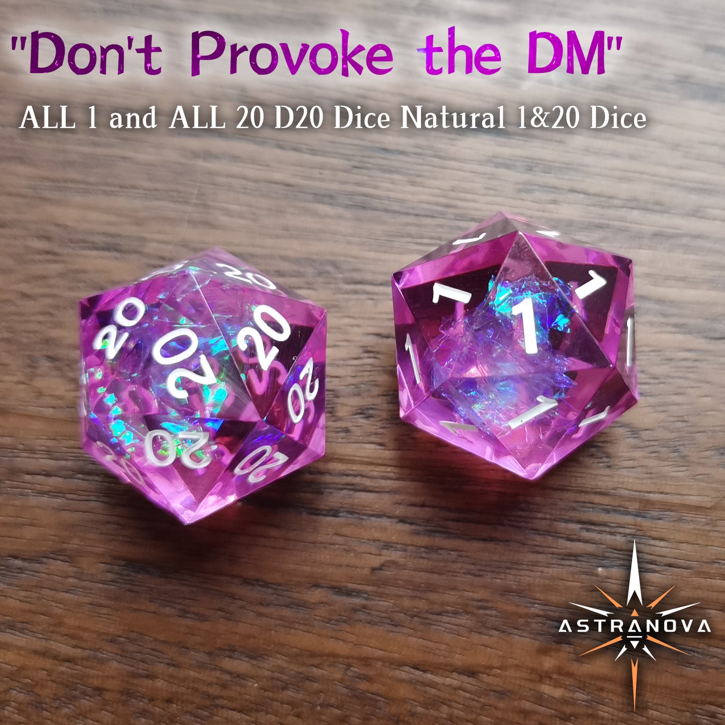 “Don’t provoke the DM”D20 Dice Set