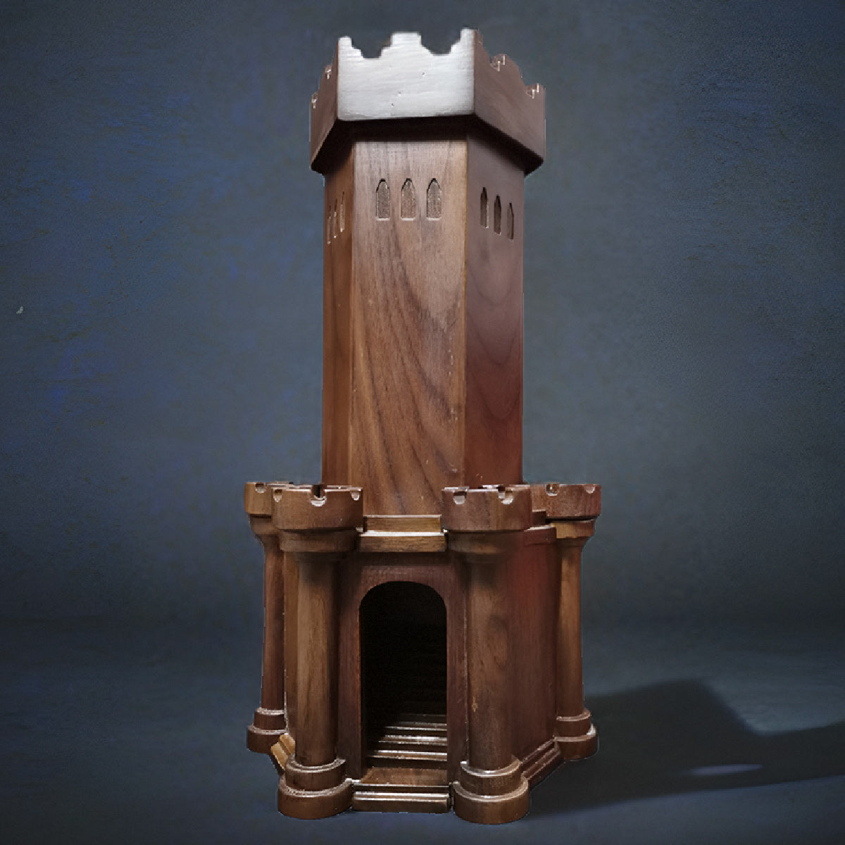 Castle Style Solid Wood Dice Tower