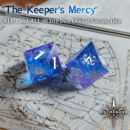 "The Keeper's Mercy" D100 Critical Success Dice Set