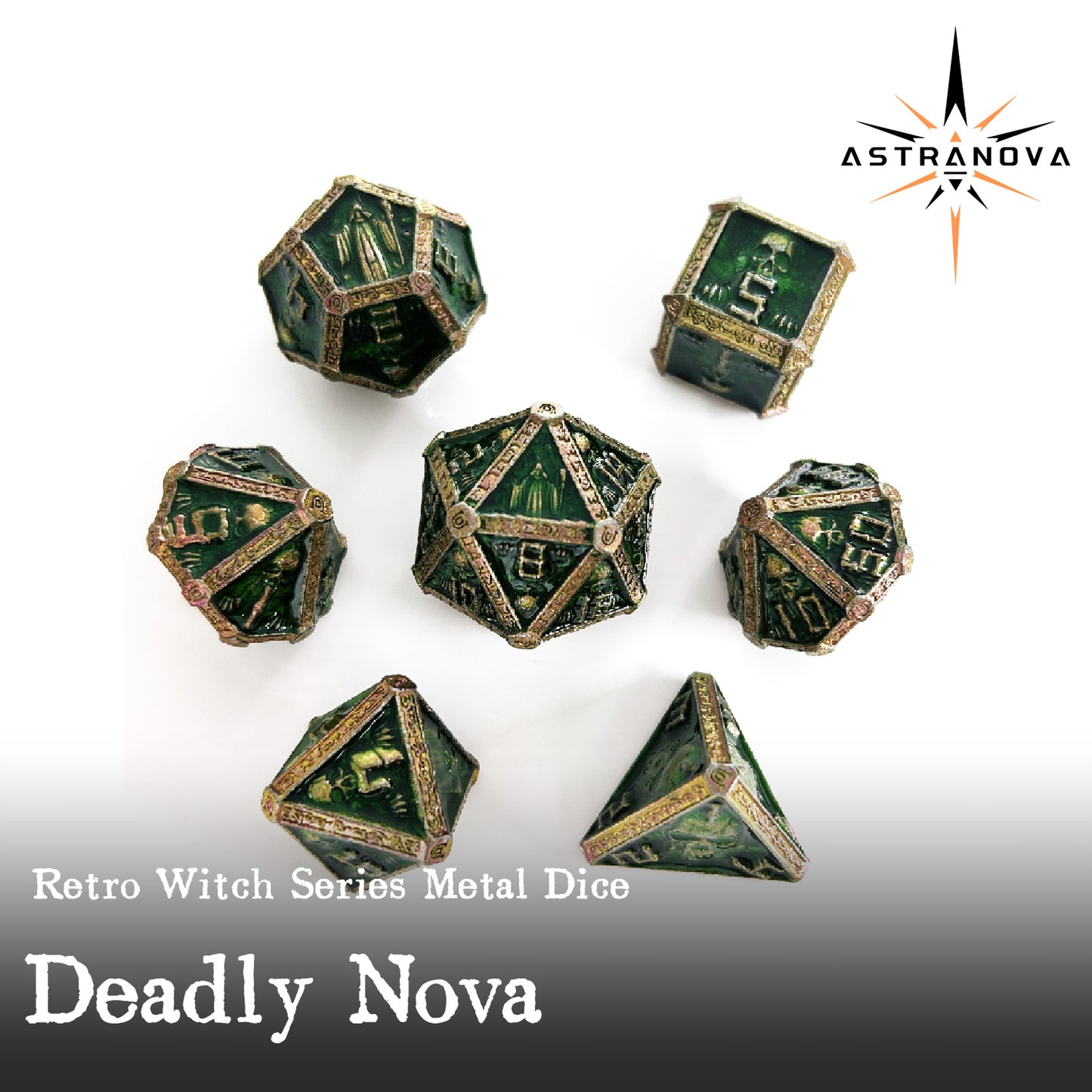 Retro Witch Series Metal Dice Set（7）