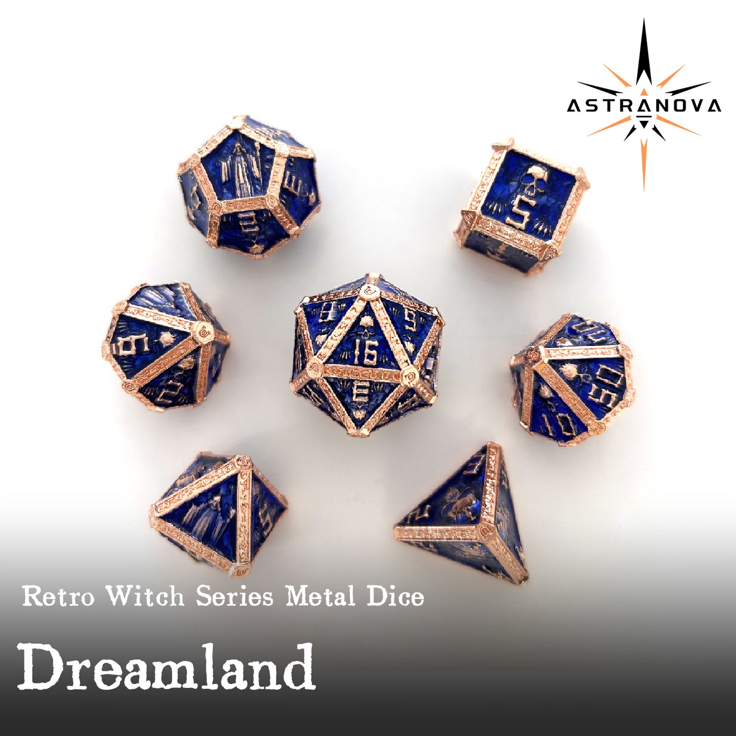 Retro Witch Series Metal Dice Set（7）